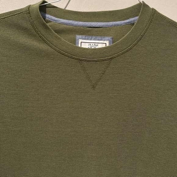 Jos. A. Bank Tailored Fit Green Knit Crew Neck Sweater XL - Picture 3 of 4